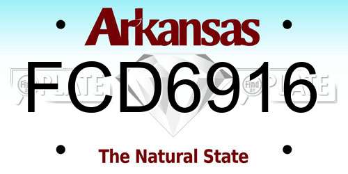 FCD6916 Arkansas License Plate