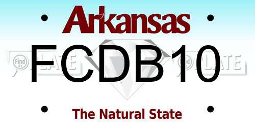 FCDB10 Arkansas License Plate