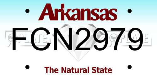 FCN2979 Arkansas License Plate