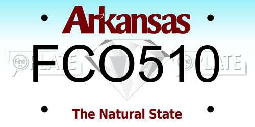 FCO510 Arkansas License Plate