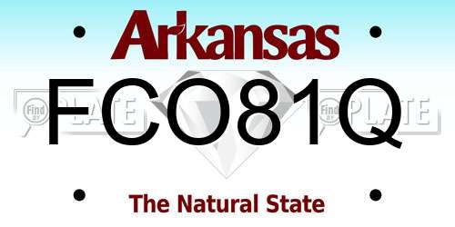 FCO81Q Arkansas License Plate