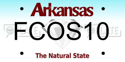 FCOS10 Arkansas License Plate