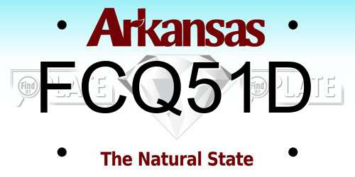 FCQ51D Arkansas License Plate