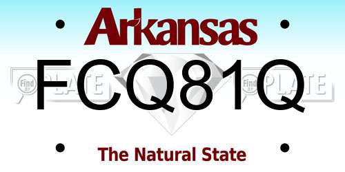 FCQ81Q Arkansas License Plate