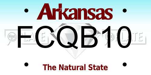 FCQB10 Arkansas License Plate