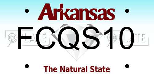 FCQS10 Arkansas License Plate