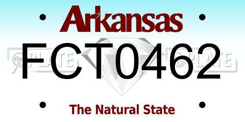 FCT0462 Arkansas License Plate