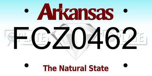 FCZ0462 Arkansas License Plate