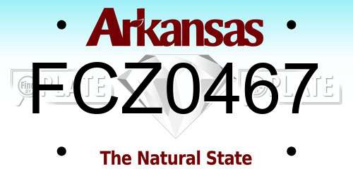 FCZ0467 Arkansas License Plate