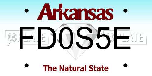 FD0S5E Arkansas License Plate