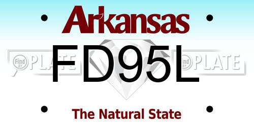 FD95L Arkansas License Plate