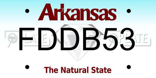 FDDB53 Arkansas License Plate