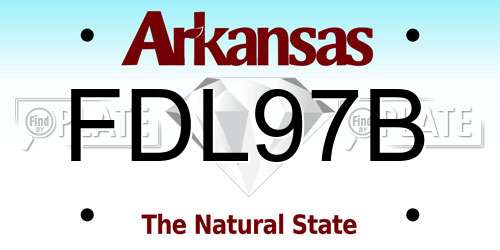 FDL97B Arkansas License Plate
