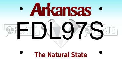 FDL97S Arkansas License Plate