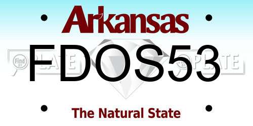 FDOS53 Arkansas License Plate