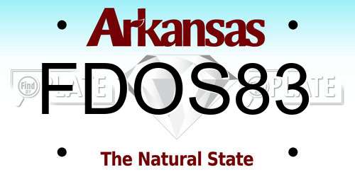 FDOS83 Arkansas License Plate