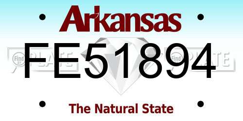 FE51894 Arkansas License Plate