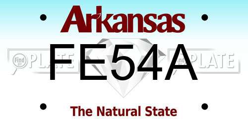 FE54A Arkansas License Plate
