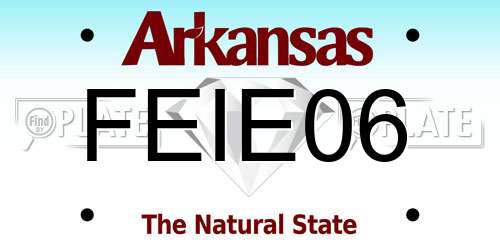 FEIE06 Arkansas License Plate