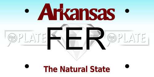 FER Arkansas License Plate