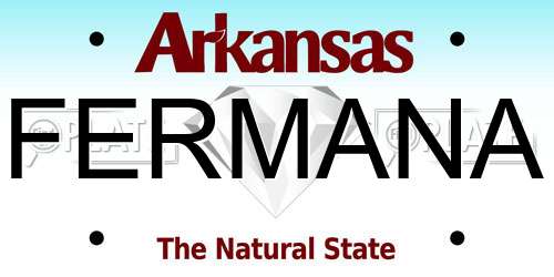 FERMANA Arkansas License Plate