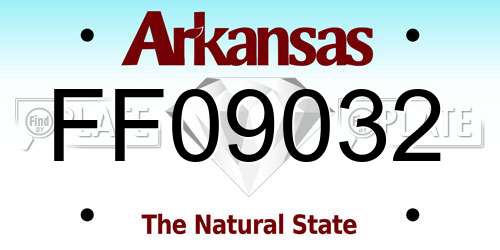 FF09032 Arkansas License Plate