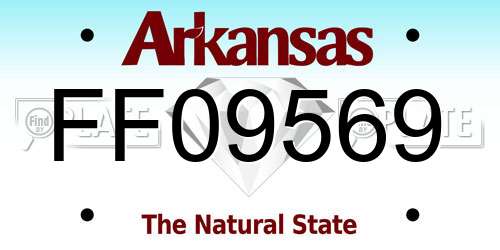 FF09569 Arkansas License Plate