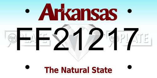 FF21217 Arkansas License Plate