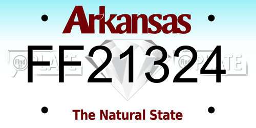FF21324 Arkansas License Plate