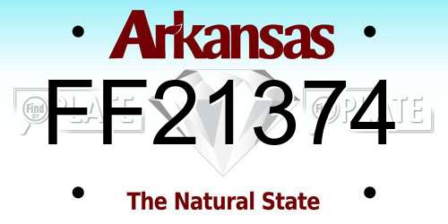 FF21374 Arkansas License Plate