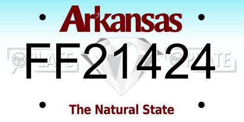 FF21424 Arkansas License Plate