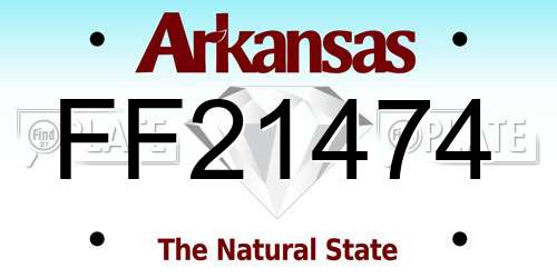 FF21474 Arkansas License Plate