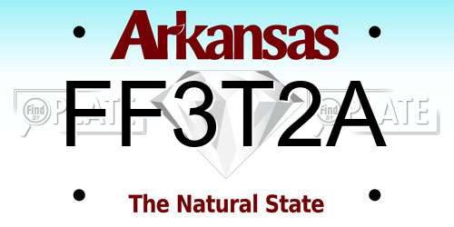 FF3T2A Arkansas License Plate