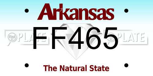 FF465 Arkansas License Plate