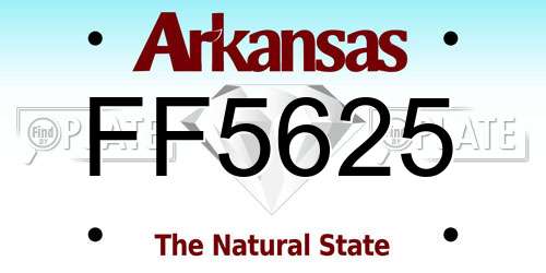 FF5625 Arkansas License Plate