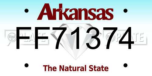 FF71374 Arkansas License Plate