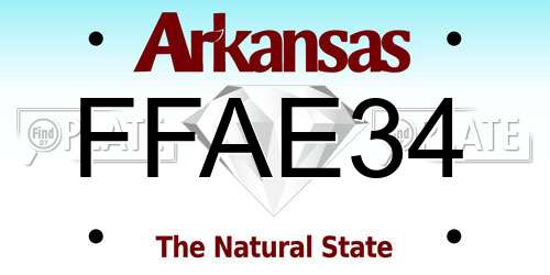 FFAE34 Arkansas License Plate