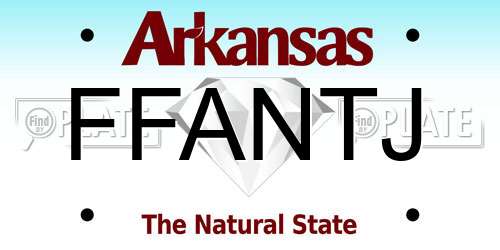 FFANTJ Arkansas License Plate