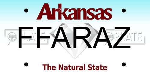 FFARAZ Arkansas License Plate