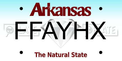 FFAYHX Arkansas License Plate