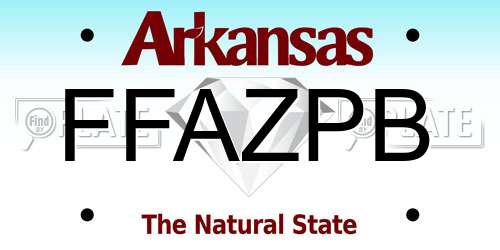 FFAZPB Arkansas License Plate