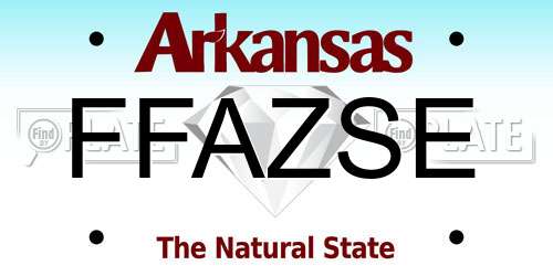 FFAZSE Arkansas License Plate