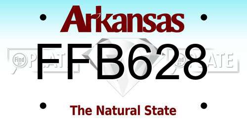 FFB628 Arkansas License Plate