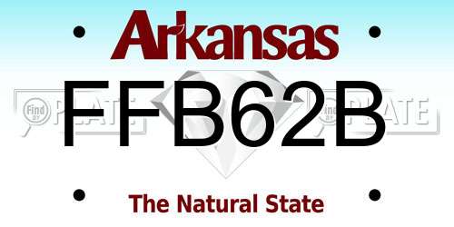 FFB62B Arkansas License Plate