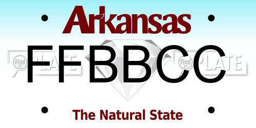 FFBBCC Arkansas License Plate