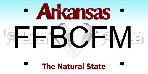 FFBCFM Arkansas License Plate