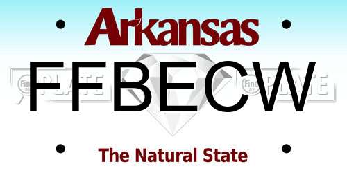 FFBECW Arkansas License Plate