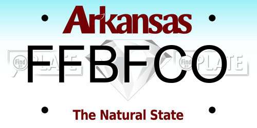 FFBFCO Arkansas License Plate