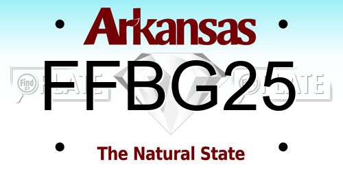 FFBG25 Arkansas License Plate
