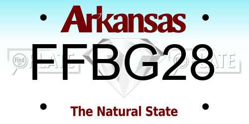 FFBG28 Arkansas License Plate